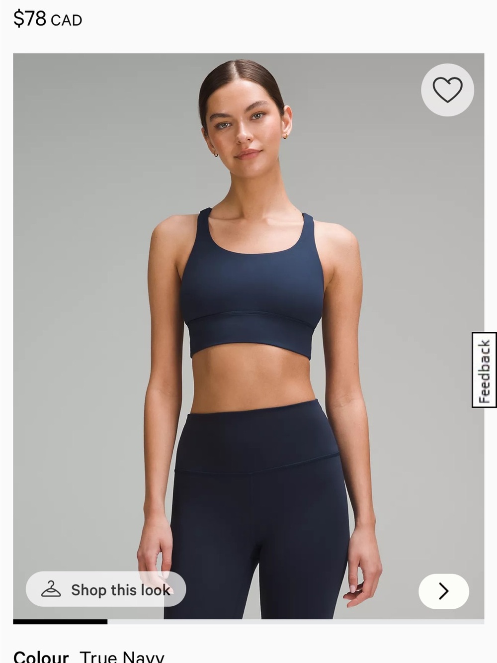 Lululemon - Longline energy bra B-D cup size 10